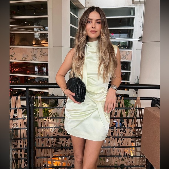 Acler Jasper Dress in Silky Green as seen on Paola Alberdi - Picture 1 of 6